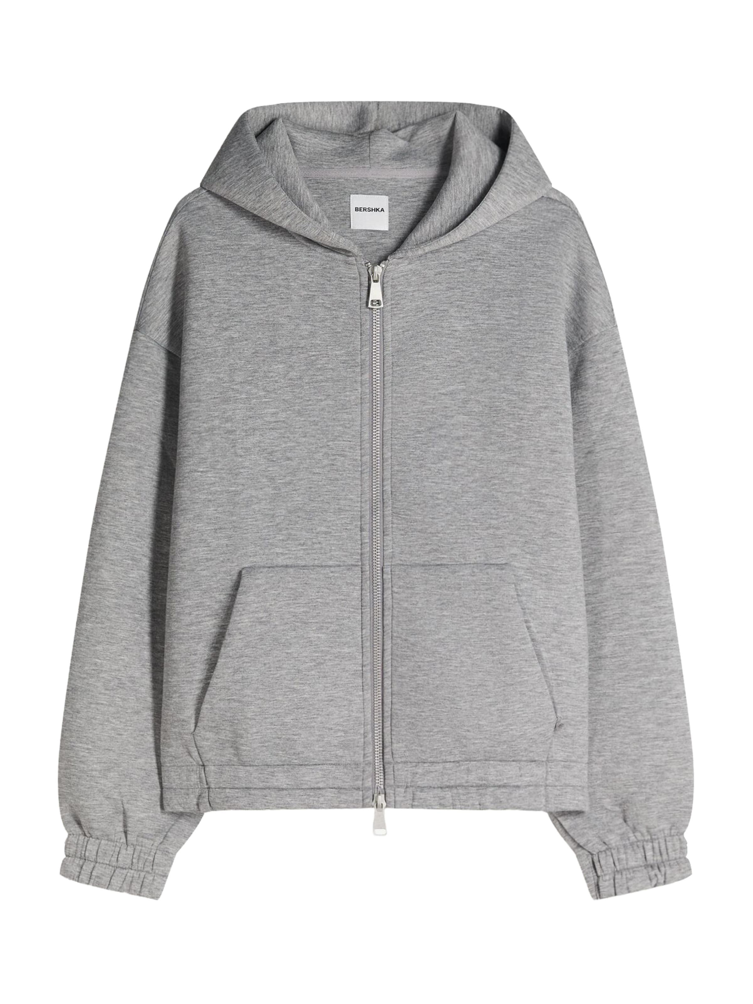 

Bershka Серый худи на молнии