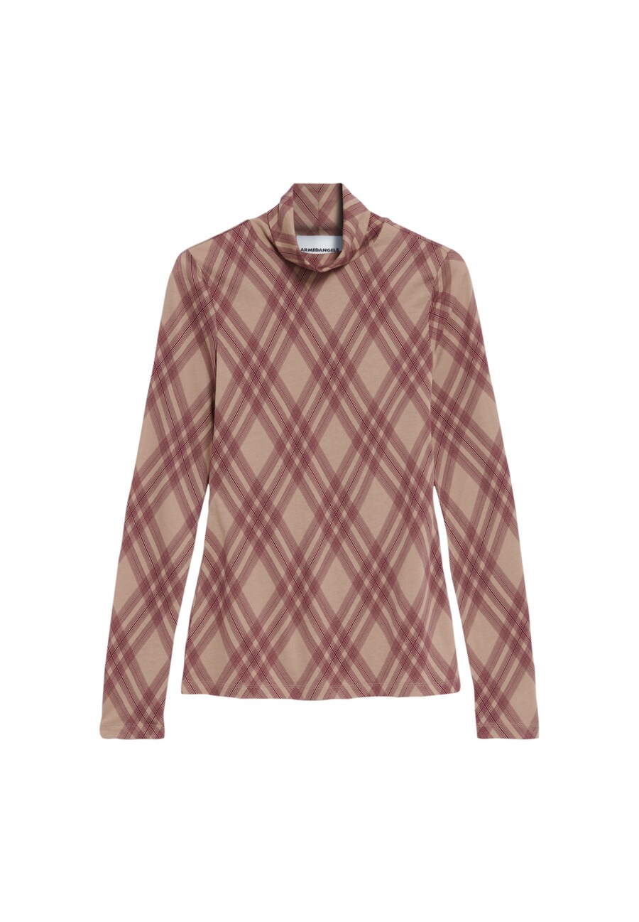 

Рубашка ARMEDANGELS Graziliaa Argyle, цвет Brown/Light brown