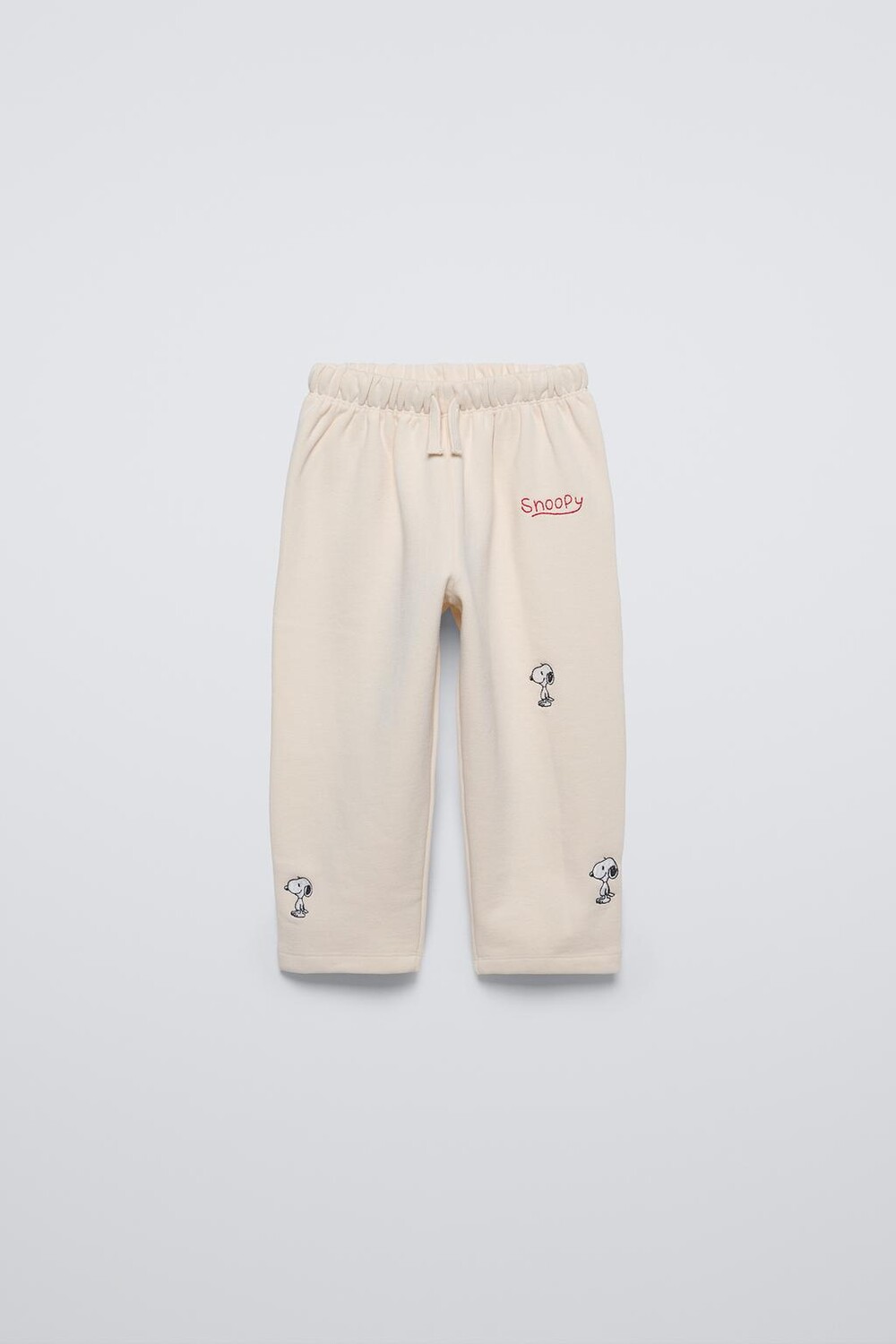 

Флисовые брюки woodstock snoopy peanuts ZARA, экрю