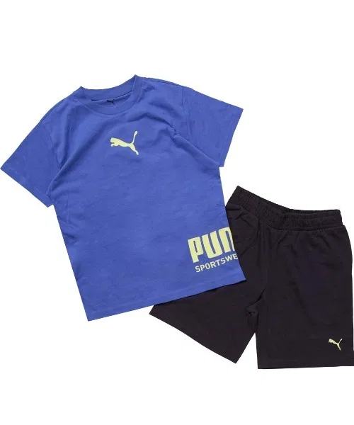 Детский спортивный комплект PUMA футболка и шорты синие