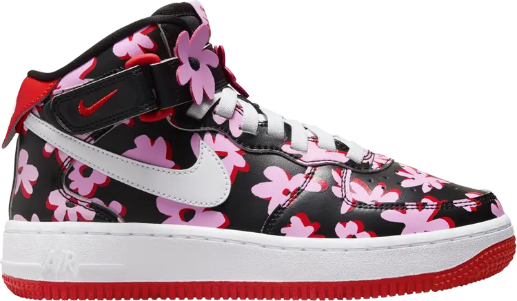 

Кроссовки Air Force 1 Mid EasyOn SE GS 'Flower Power', черный