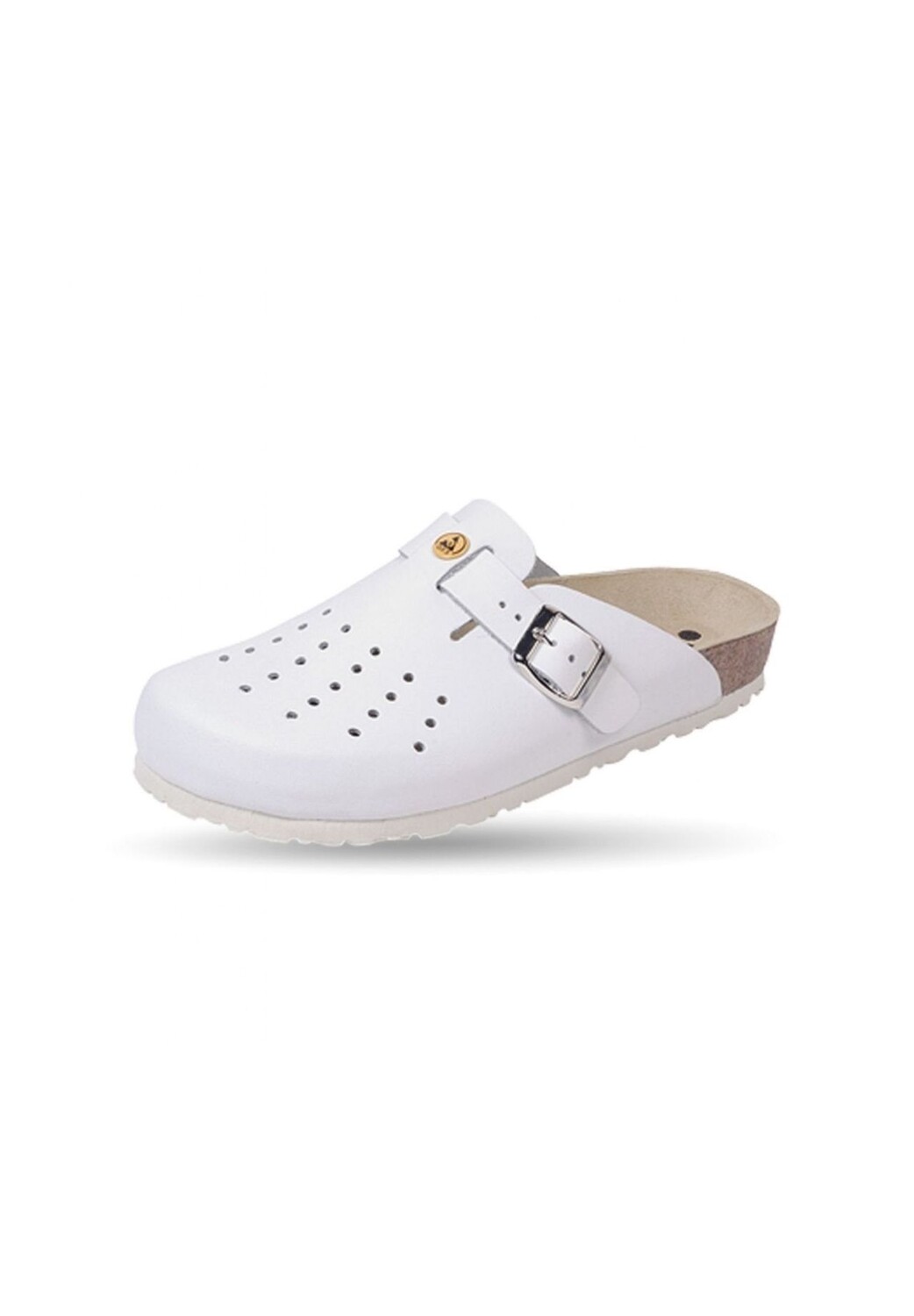 Сабо женские ESD Schuhmode Weeger с перфорацией, белый