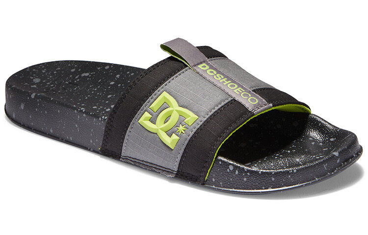 Шлепанцы мужские неоновые зеленые Dc Shoes — фото 3