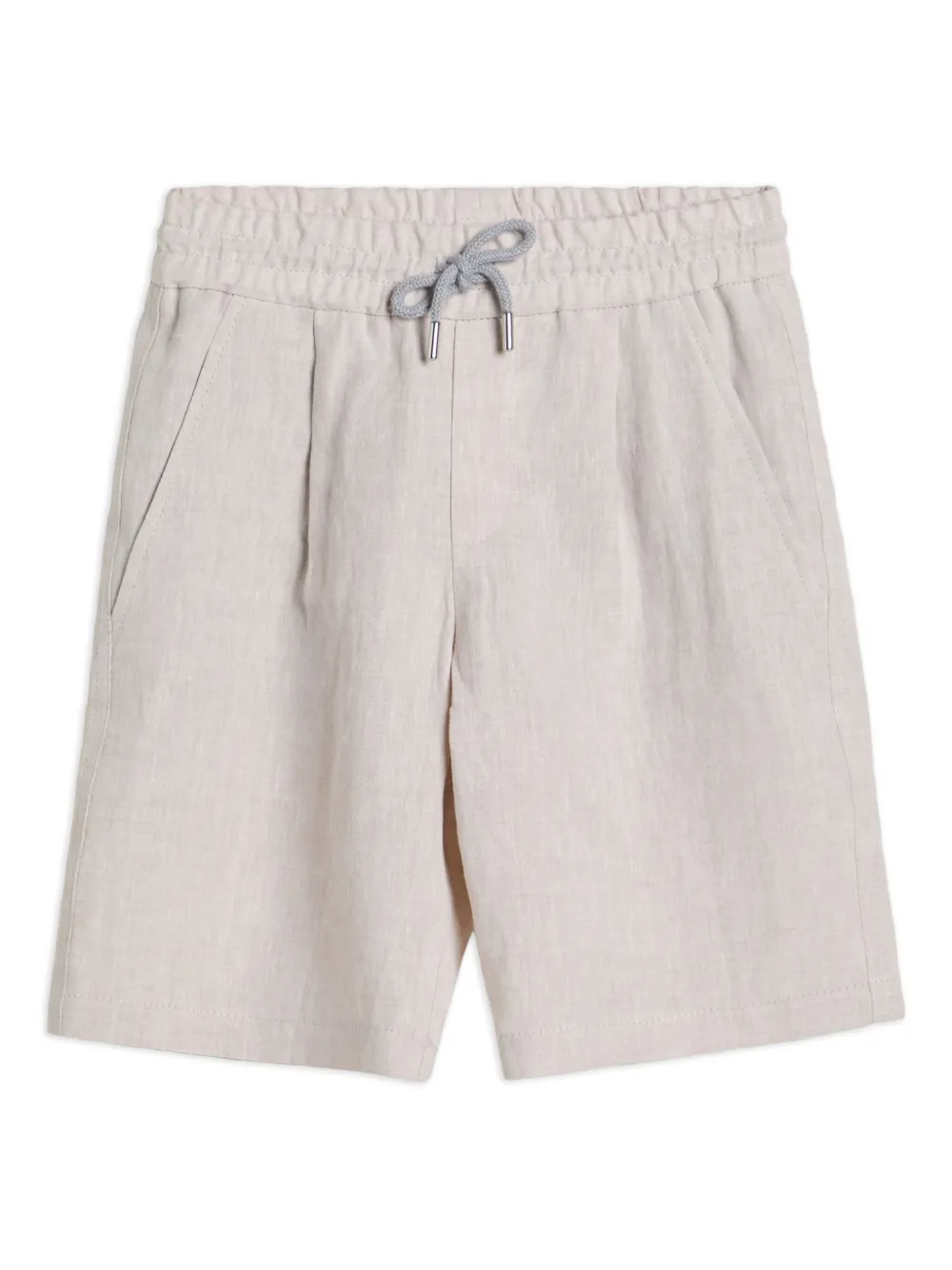 

Льняные шорты-бермуды Brunello Cucinelli Kids, нейтральный