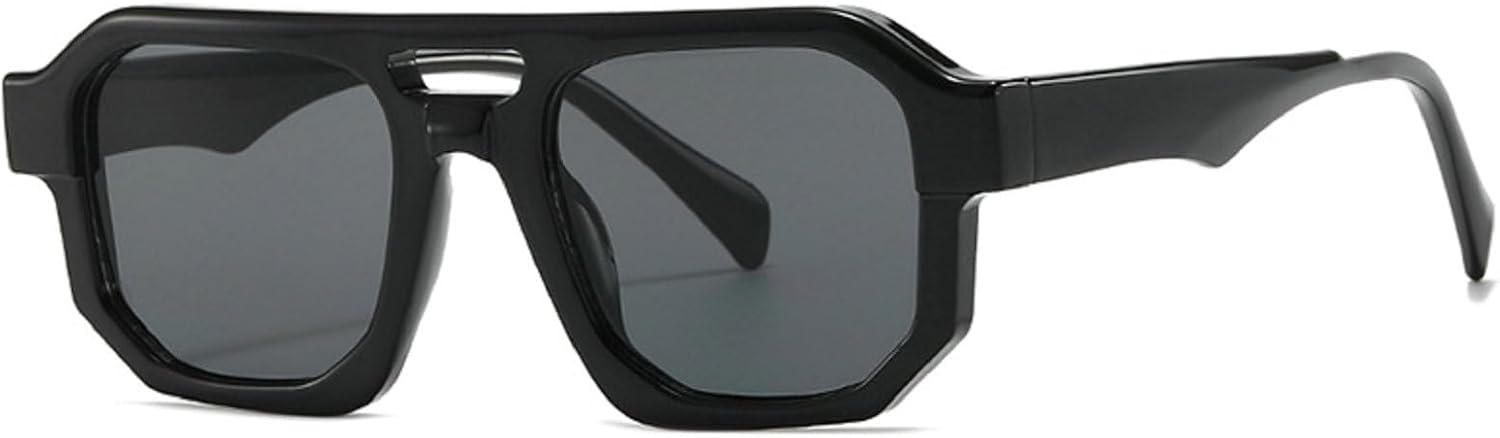 

Ретро квадратные солнцезащитные очки для женщин, модные градиентные очки с защитой от УФ-излучения UV400, панк-солнцезащитные очки зеленого цвета для мужчин Melrose, Black