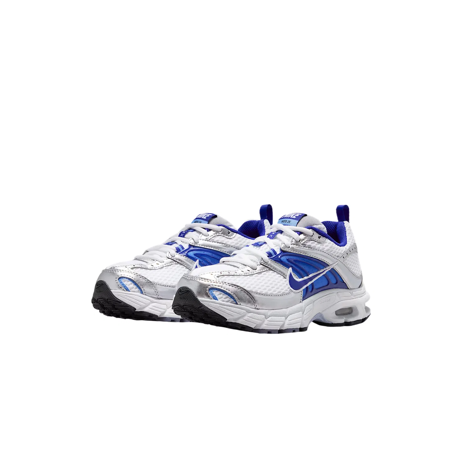 Кроссовки детские Air Max Moto 2K cushioning breathable support low top running shoes kids' Nike, White/Wolf Gray/Royal Pulse/Harmony Purple — фото 4