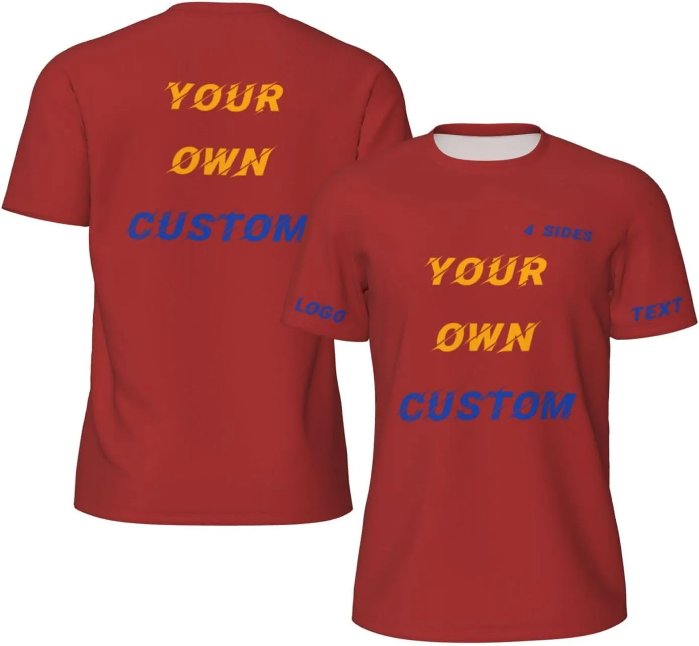 

Футболка Custom с принтом на 4 сторонах