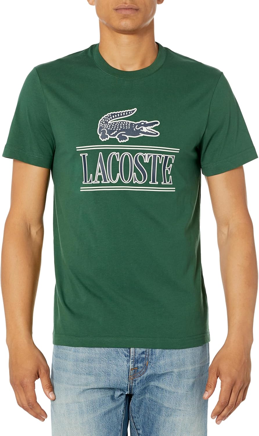 

Мужская футболка Lacoste с круглым вырезом, коротким рукавом, стандартным кроем и фирменной символикой, Green 3D Print, Зеленый, Мужская футболка Lacoste с круглым вырезом, коротким рукавом, стандартным кроем и фирменной символикой, Green 3D Print