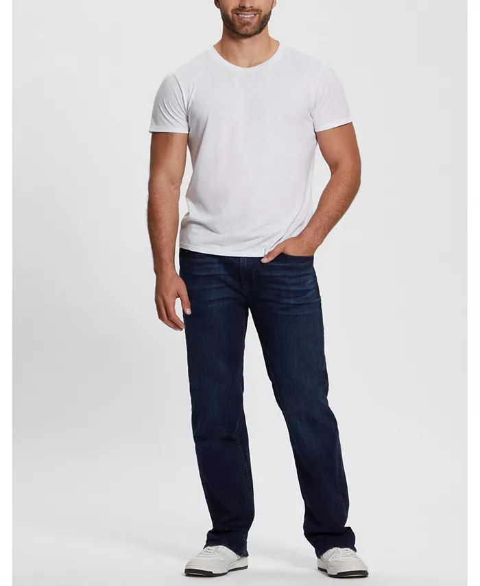 

Мужские джинсы Regular Straight в темной стирке GUESS, синий