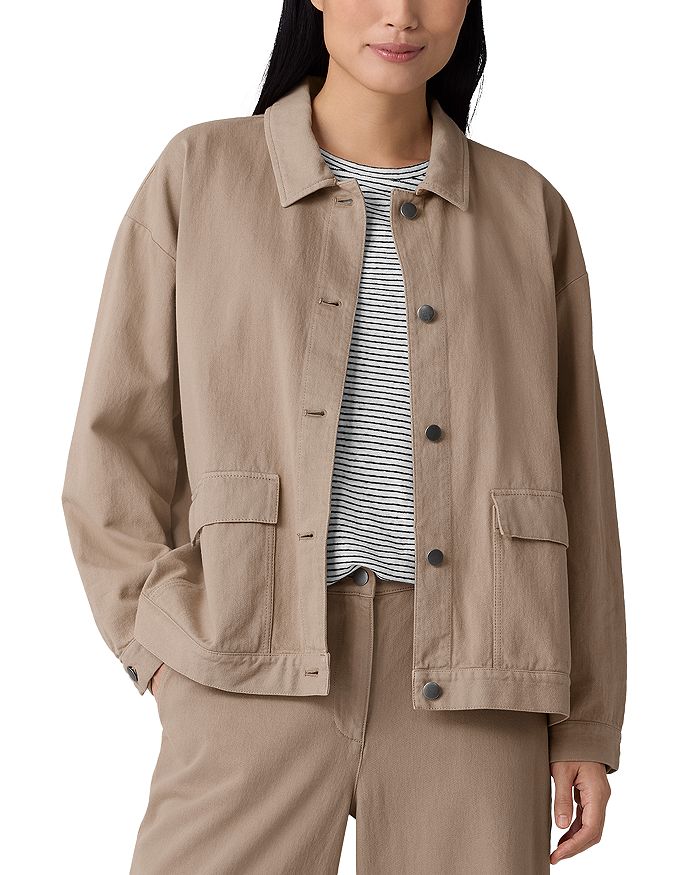 

Пиджак с классическим воротником Eileen Fisher, коричневый/бежевый