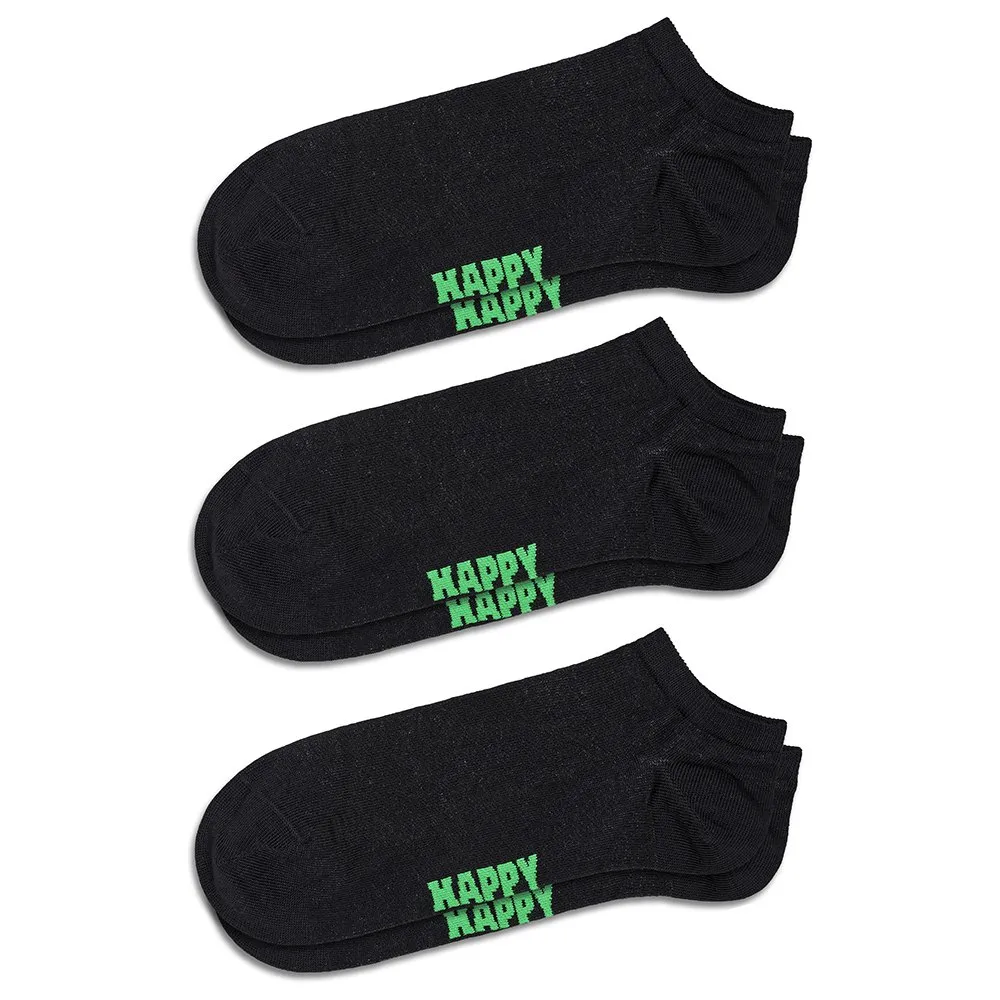 

Носки Happy Solid no show 3 pairs, черный