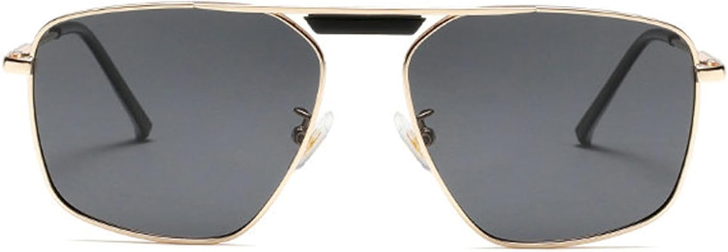 

Солнцезащитные очки Helena Pilot Square для женщин, роскошные винтажные многоугольные очки, классические большие металлические солнцезащитные очки с градиентом, защита от УФ-излучения UV400, C2