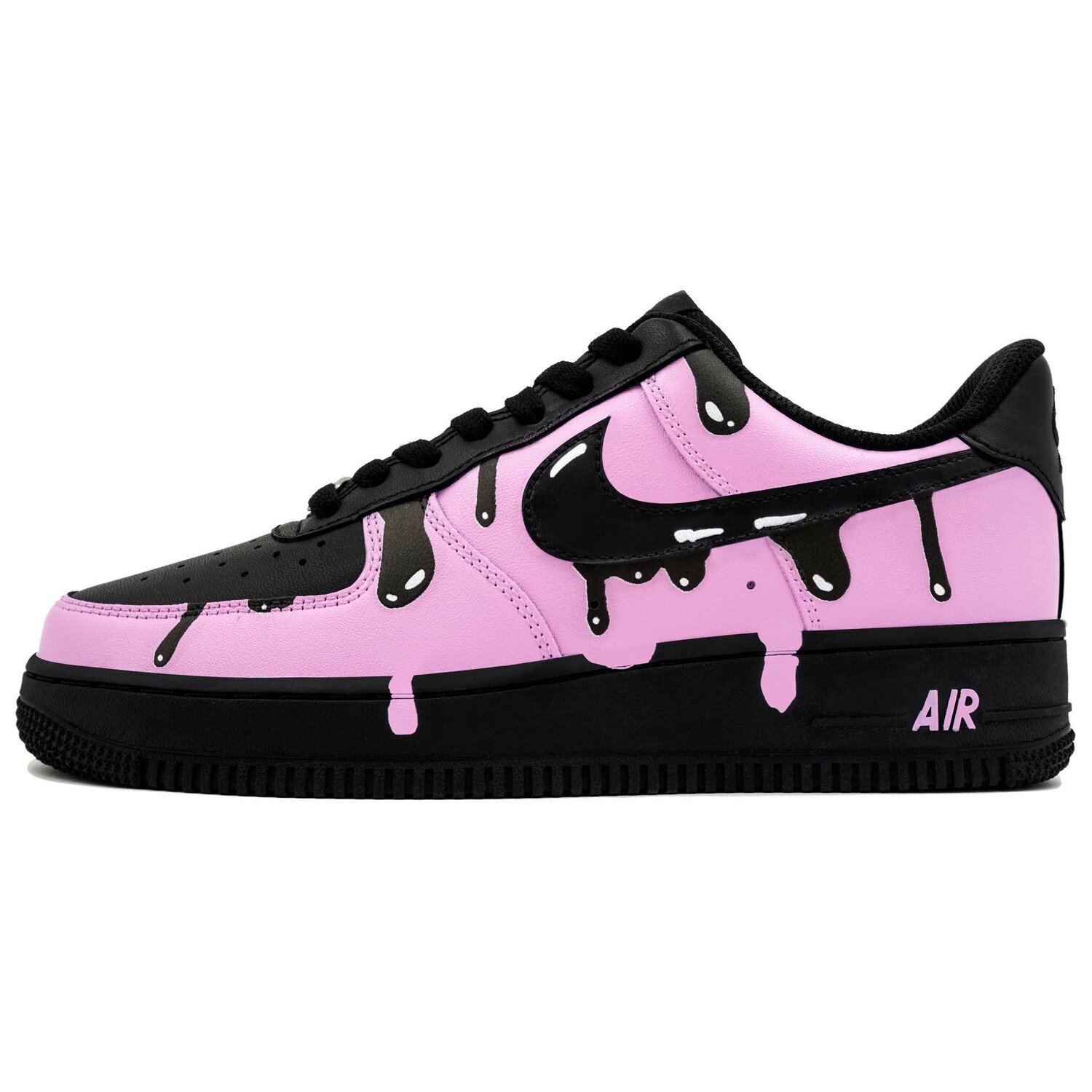 

Кроссовки Nike Air Force 1 Skateboarding Shoes Unisex Low-top Pink, черный