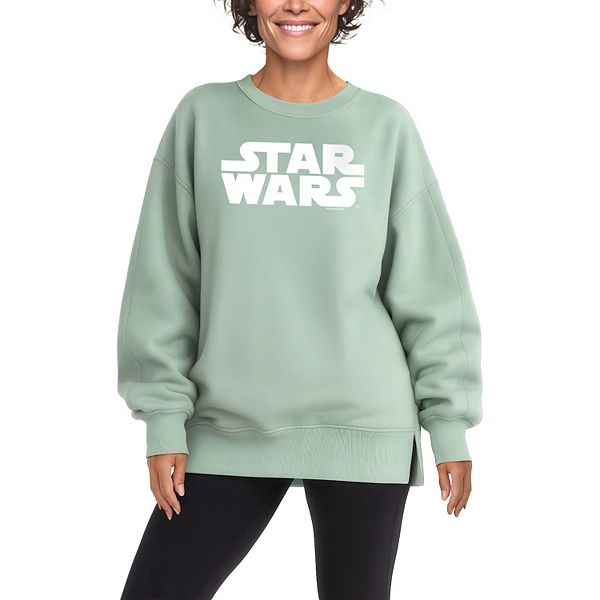

Женский логотипный оверсайз флисовый свитшот Star Wars, Seafoam