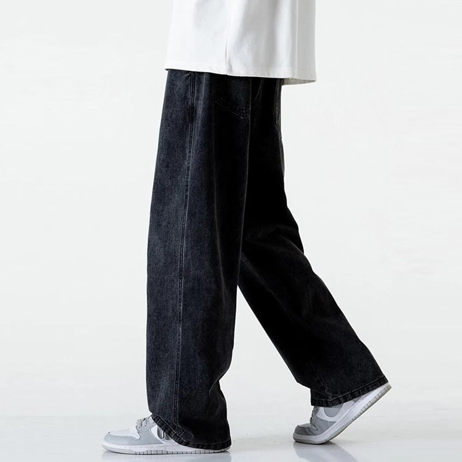 Джинсы свободные Hip Hop Denim Joggers, Black — фото 3