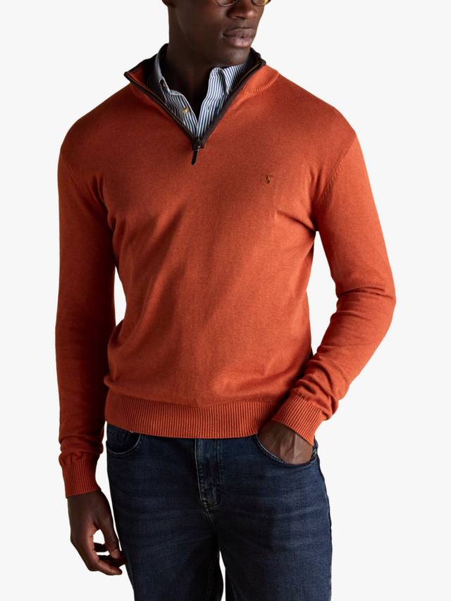 

Хлопковый джемпер с молнией и круглым воротником Joules