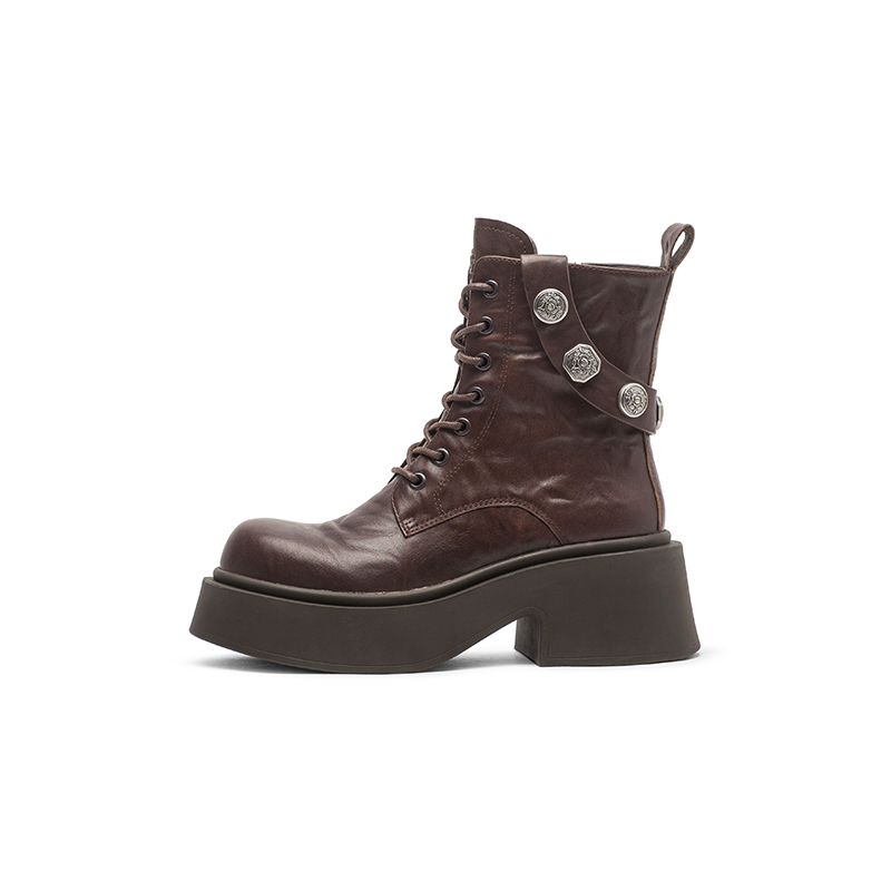Coup De Foudre Коричневые женские ботинки Crew Martin на каблуке 7 см, цвет Chocolate Brown