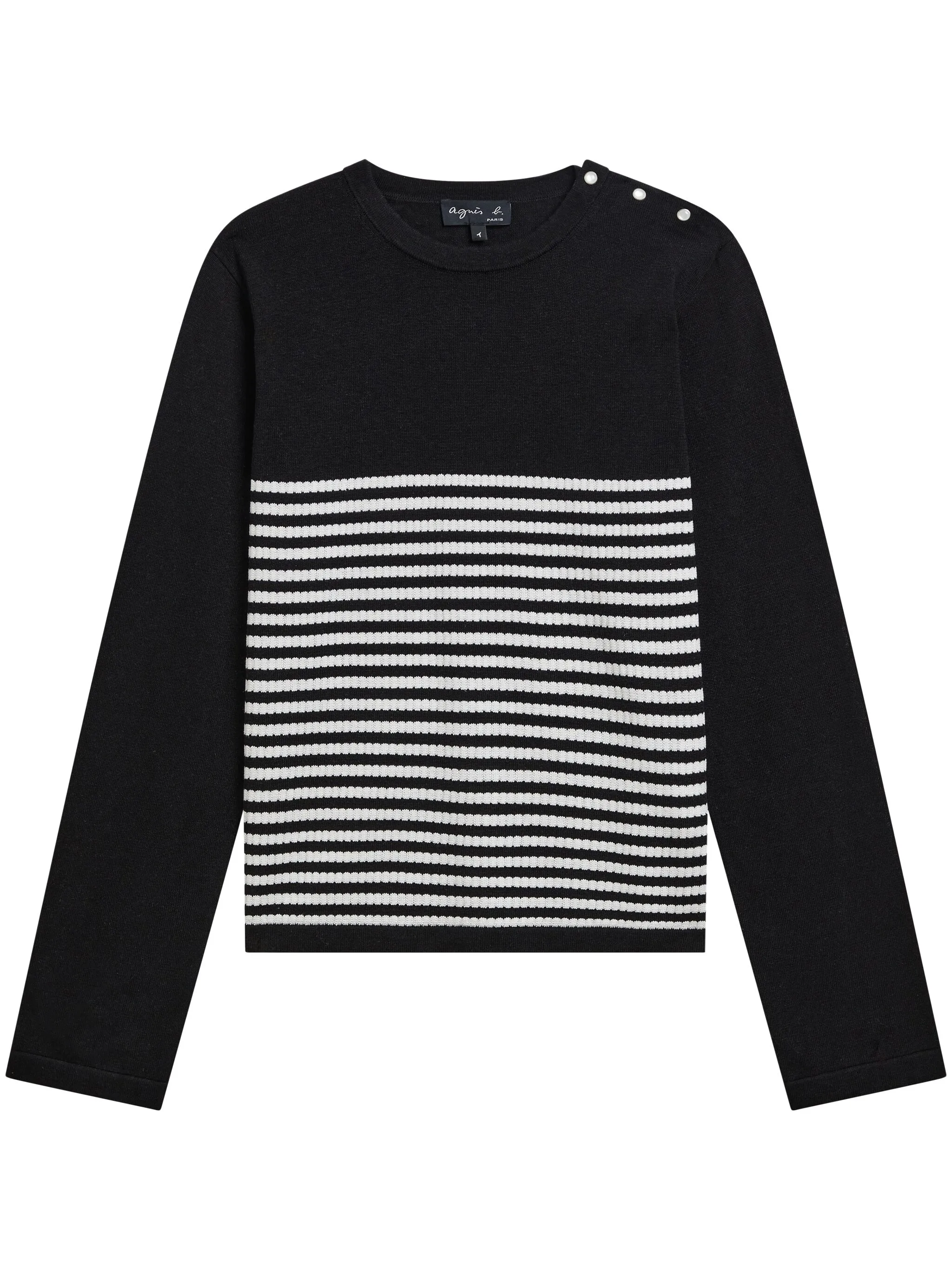 

Джемпер Marvin в полоску Agnès B., черный