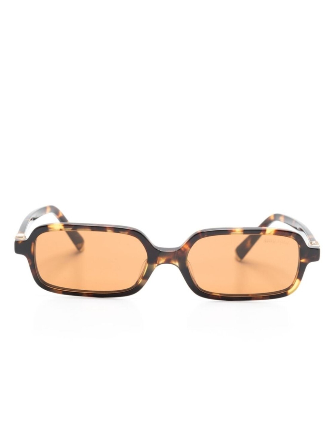 

Солнцезащитные очки Miu Miu Eyewear в прямоугольной оправе черепахового цвета, коричневый