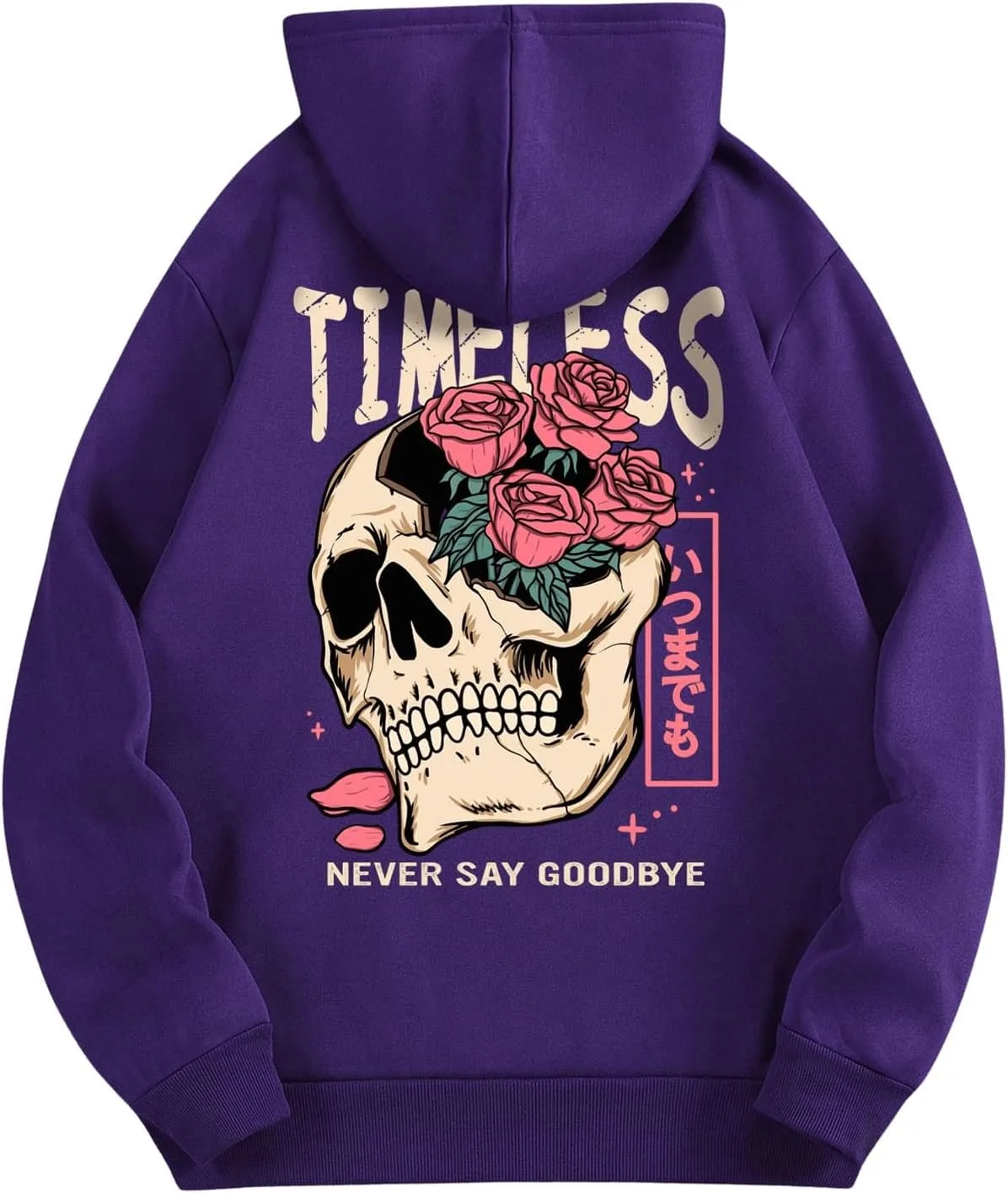 

Мужская худи SHENHE с принтом черепа и розы