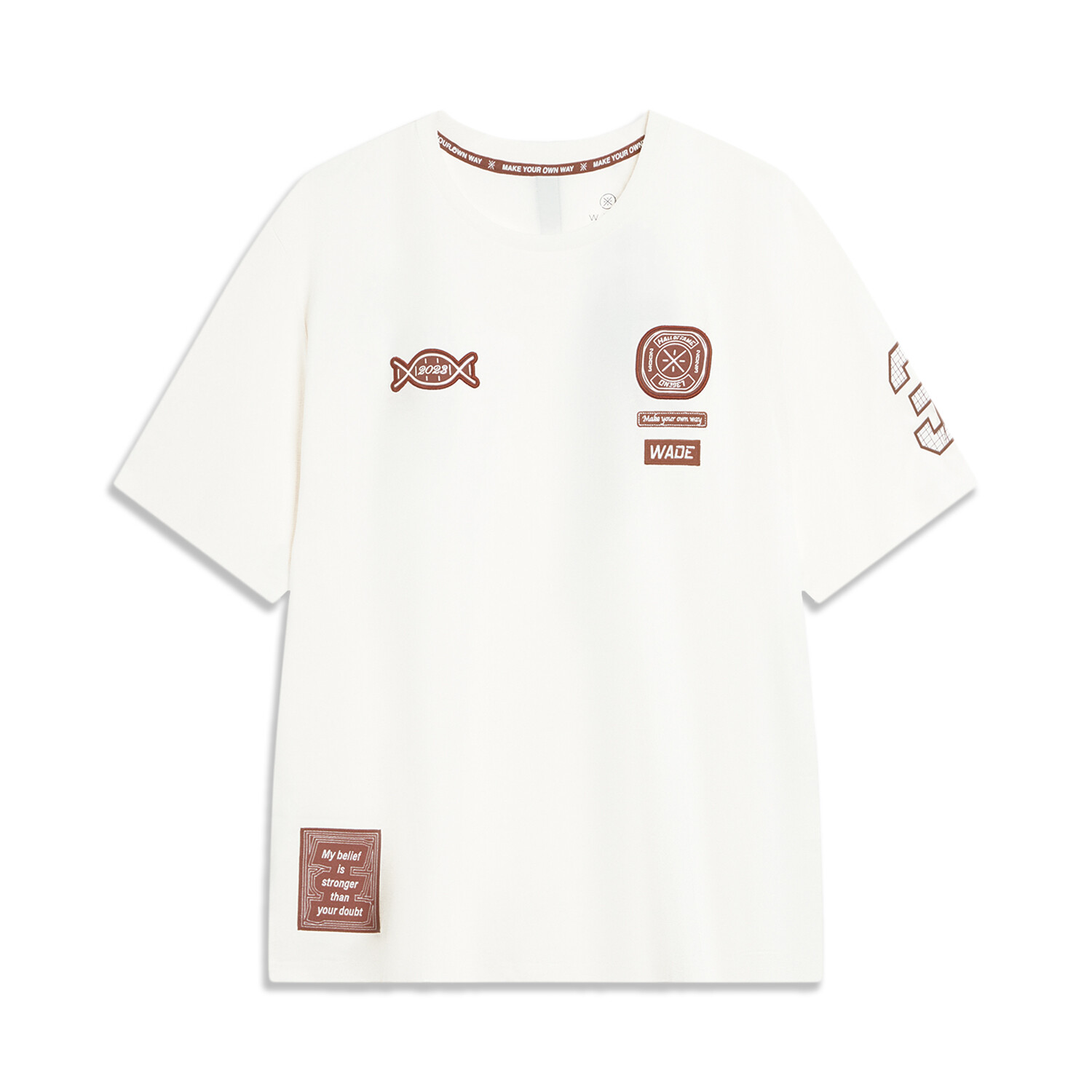 

Футболка Wade Collection унисекс, цвет белый Lining, кремовый
