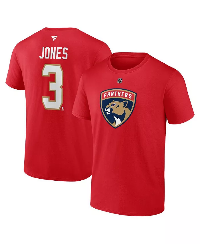 

Мужская футболка Seth Jones Florida Panthers Authentic Stack Name Number, красная Fanatics