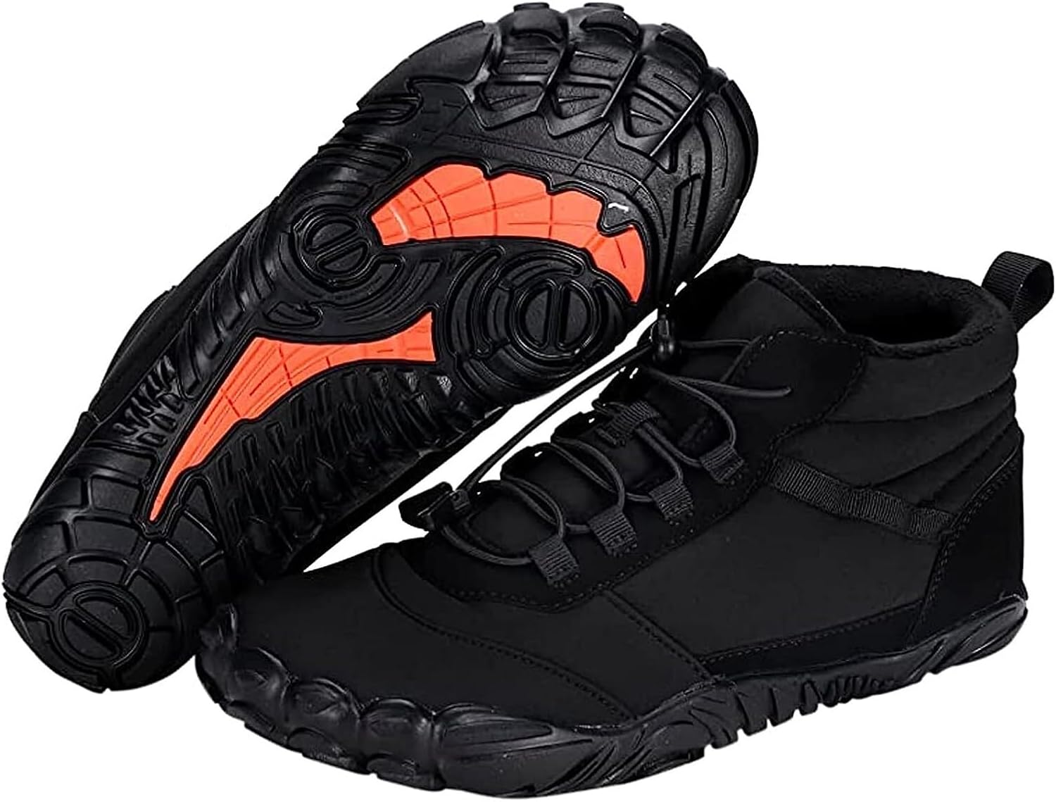 

Мужские зимние ботинки с нескользящей, износостойкой подошвой, мягкие и теплые, на щиколотку, водонепроницаемые, короткие походные ботинки для зимнего туризма Generic, черный