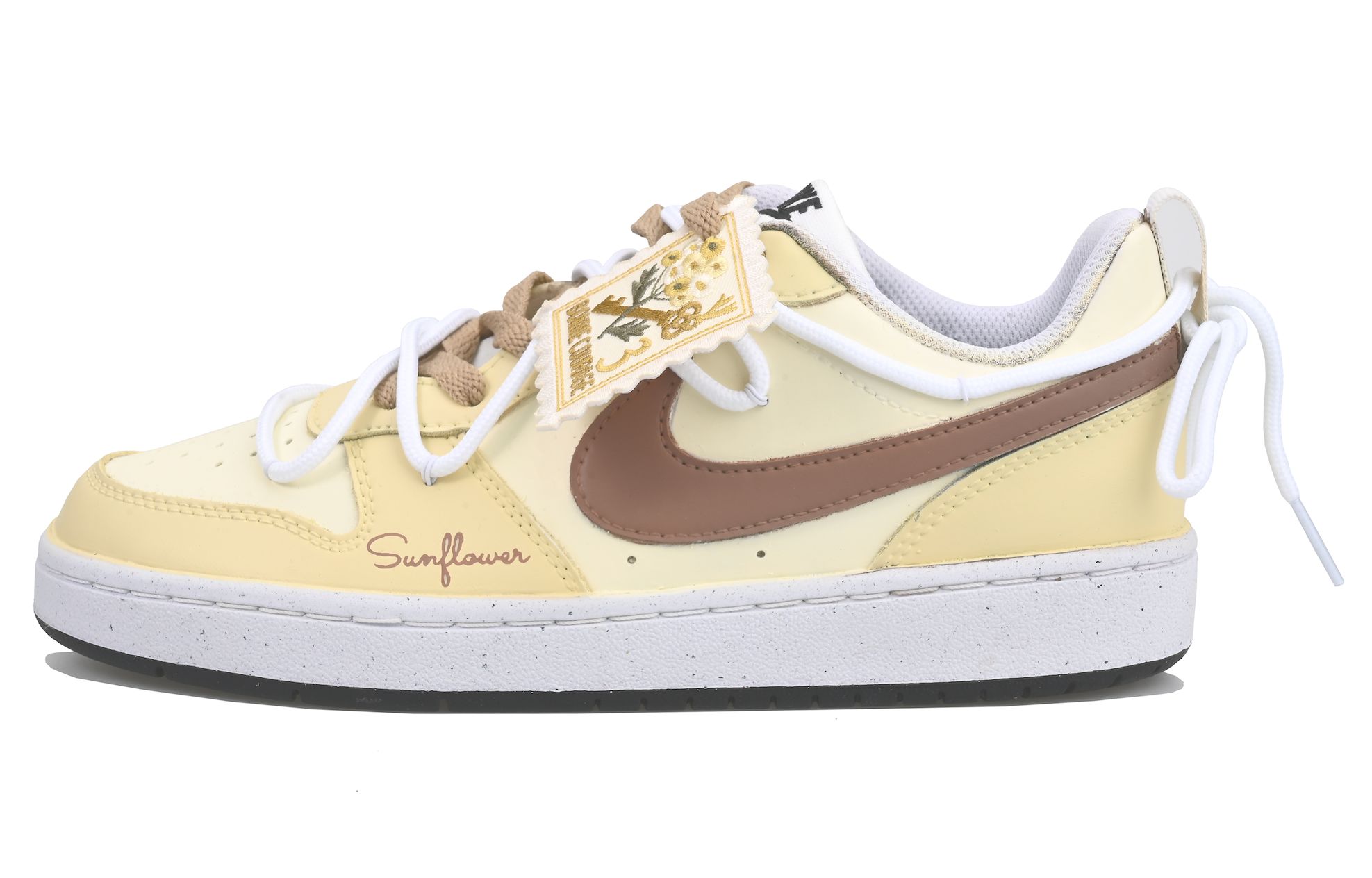 

Кроссовки Nike Court Borough Skateboarding Shoes Women's Low-top Yellow/Brown, цвет Sunflower