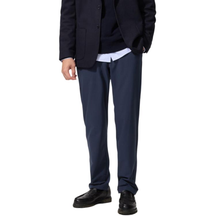 

Uniqlo Мужские повседневные брюки, темно-синие, прямого кроя