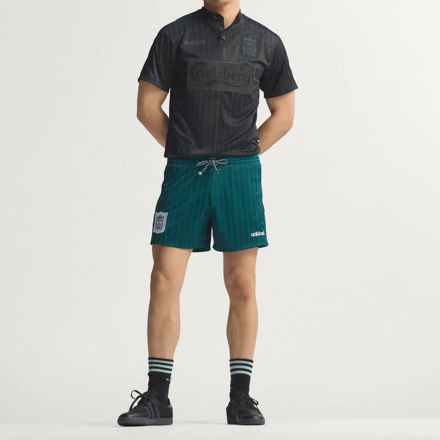 Шорты футбольные Liverpool FC AWAY мужские Adidas, Wealth Green — фото 3
