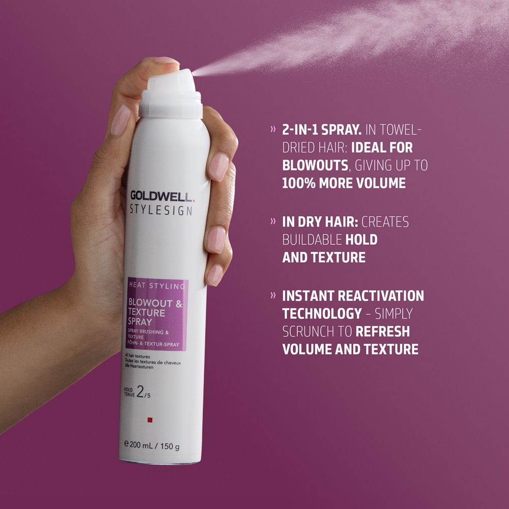 Лак для волос Stylesign blowout & texture spray для объема и формы Goldwell, 200 мл — фото 4