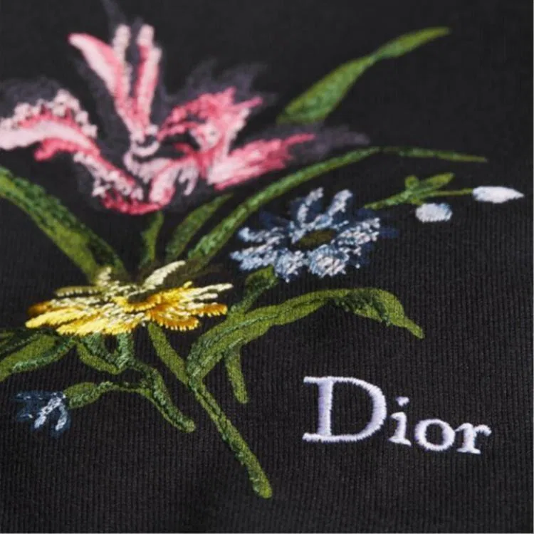 Футболка DIOR с круглым вырезом черная — фото 3