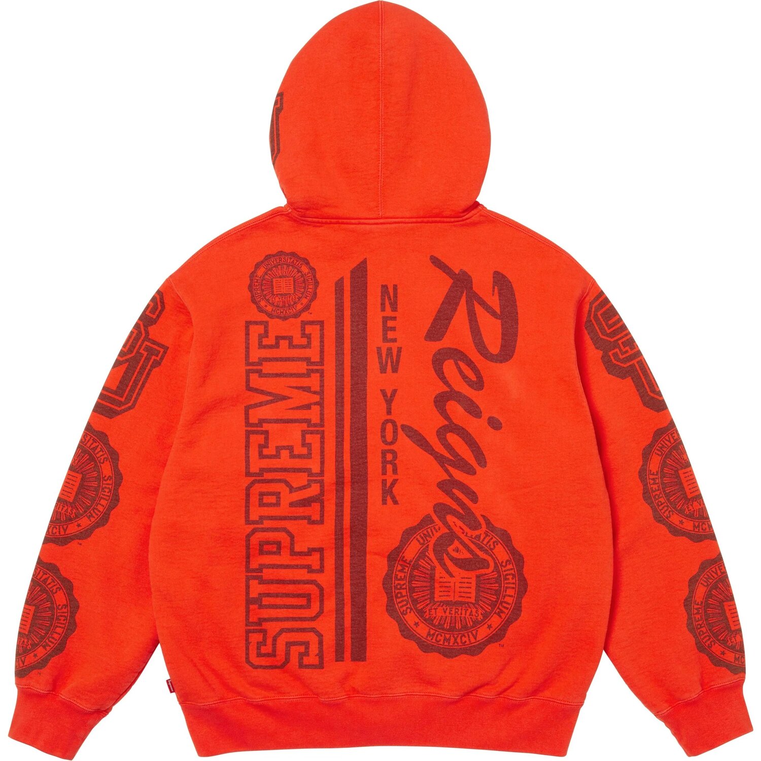 Толстовка на молнии Supreme, оранжевый — фото 4