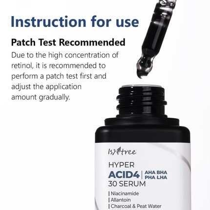 Hyper Acid AHA BHA PHA LAH 30 Сыворотка Мягкий химический эксфолиант Смываемый корейский уход за кожей Isntree — фото 2