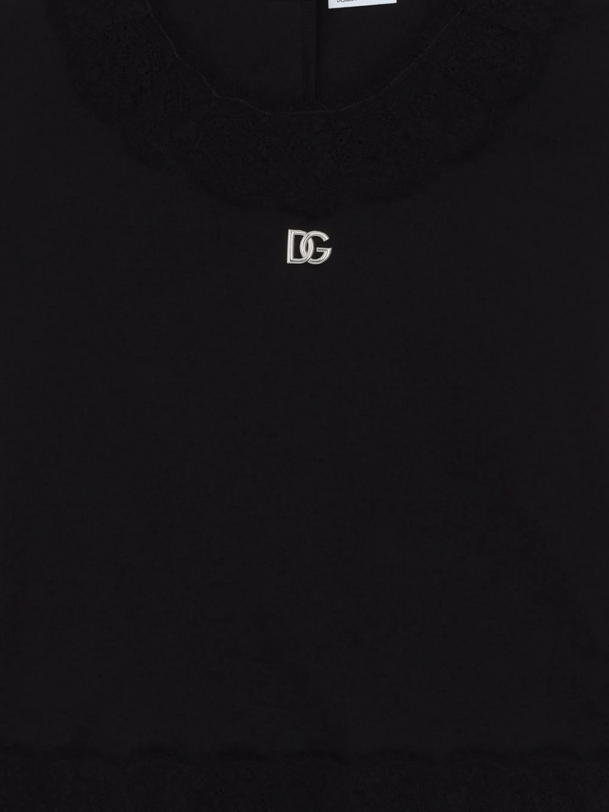 Футболка Interlock с логотипом DG Dolce & Gabbana Kids, черный — фото 3