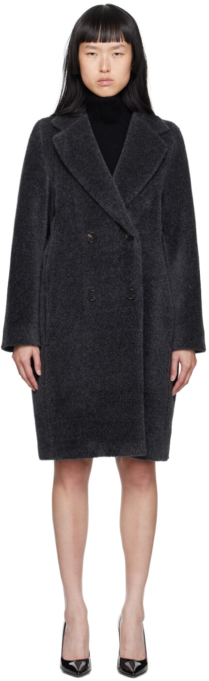 

Серое пальто Roseto S Max Mara, Серый, Серое пальто Roseto S Max Mara