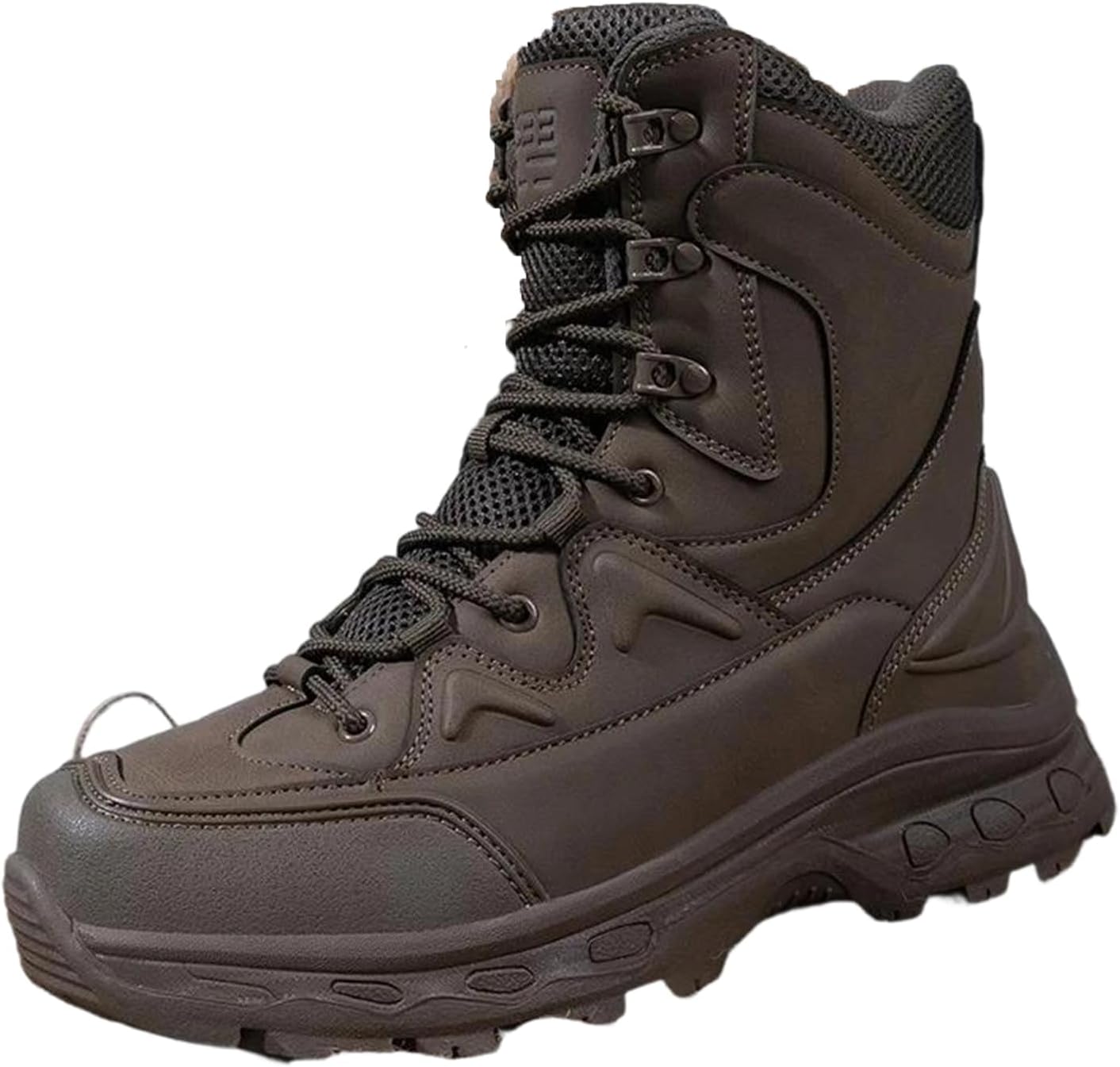 

Мужские водонепроницаемые тактические ботинки Alloaone, противоскользящие туристические ботинки, износостойкие походные ботинки для альпинизма, коричневый
