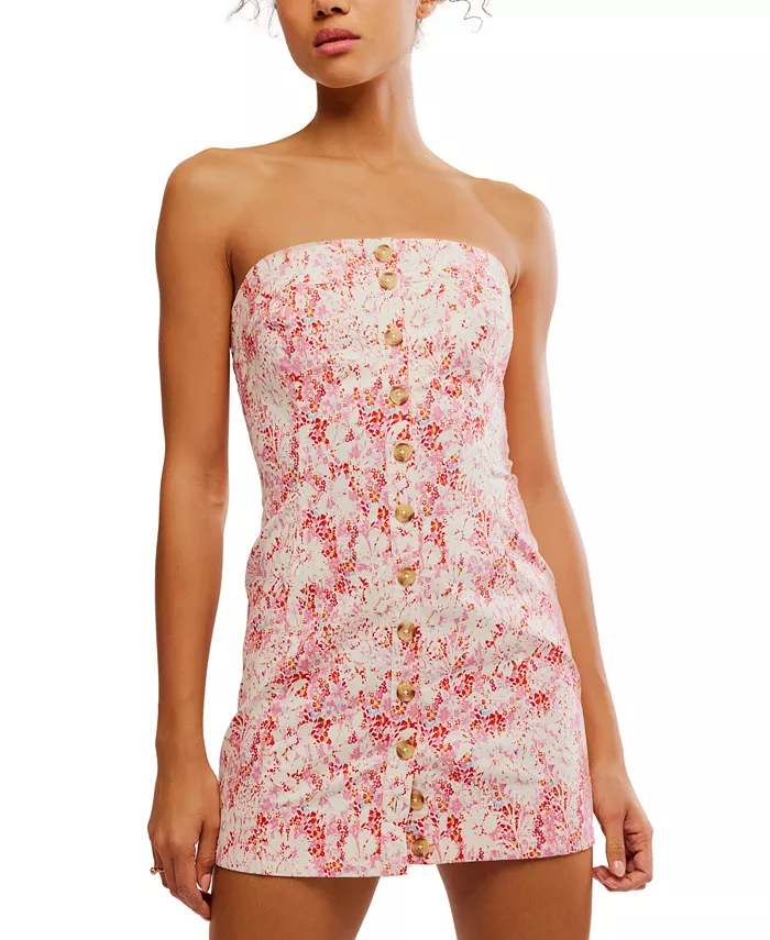 

Женское мини-платье Tomas без бретелей Free People, розовый