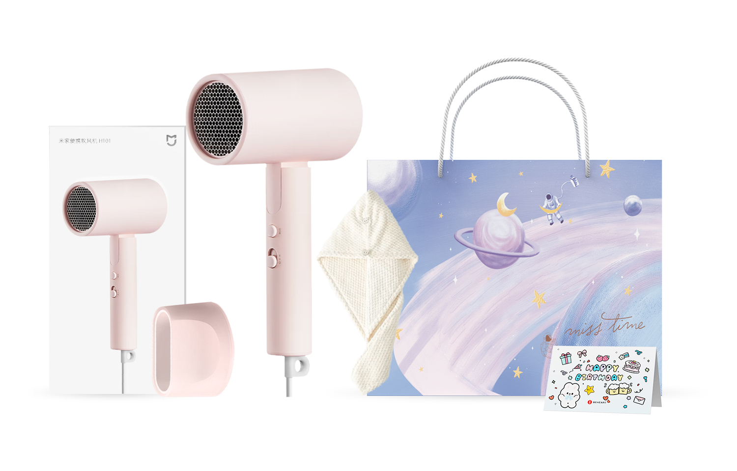 

Фен для волос Mi, H101 Pink Dream Valentine's Gift (with Hair Dryer Cap)