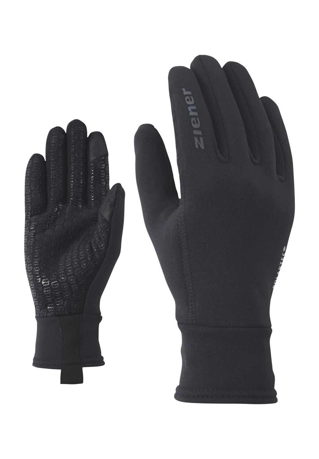 

Перчатки, POLARTEC, шерсть мериноса ziener, черный