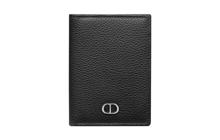 

Кардхолдер из зернёной телячьей кожи мужской чёрный DIOR