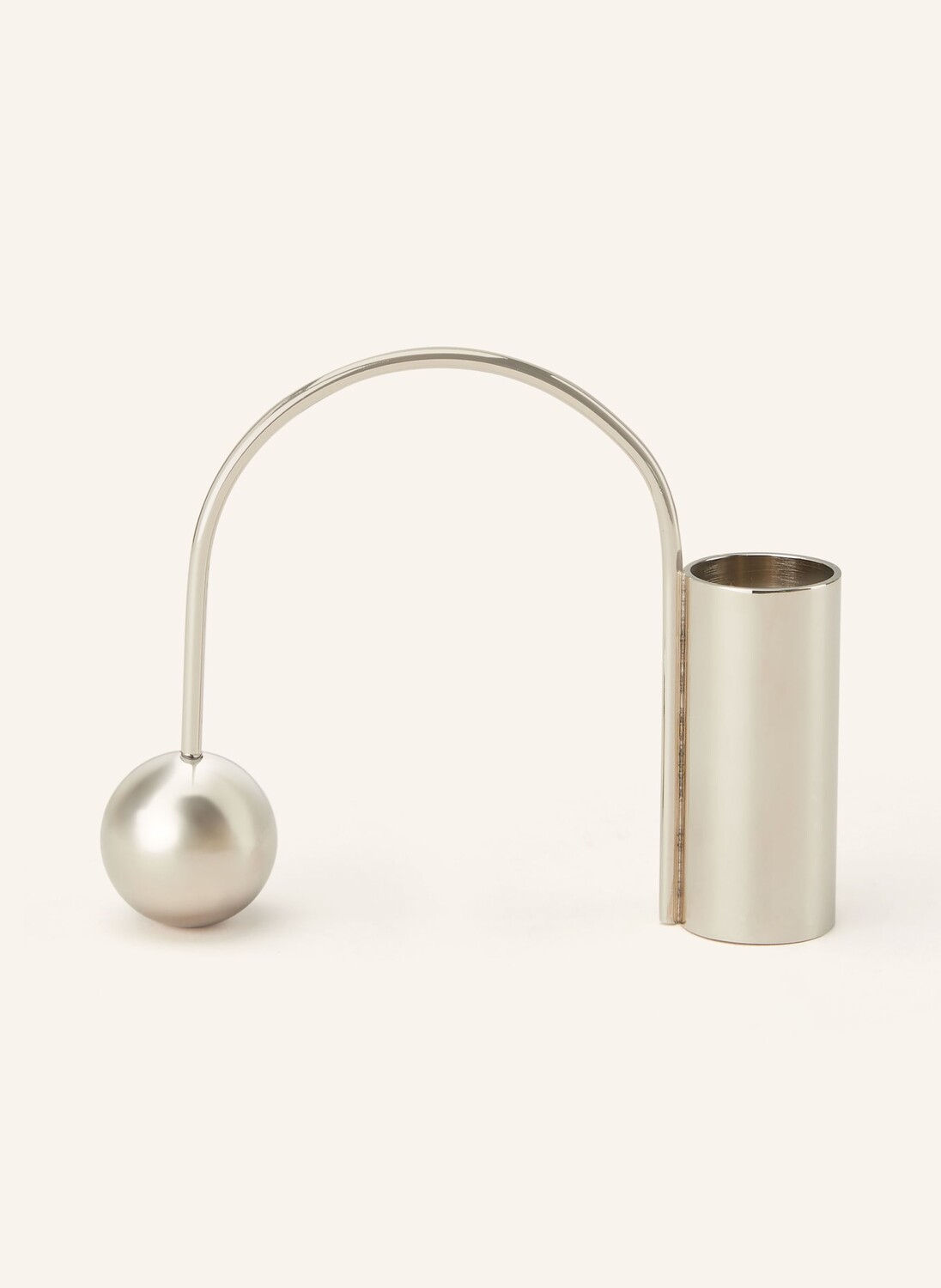 

Подсвечник Ferm Living BALANCE, высота 9,5 см, серебряный