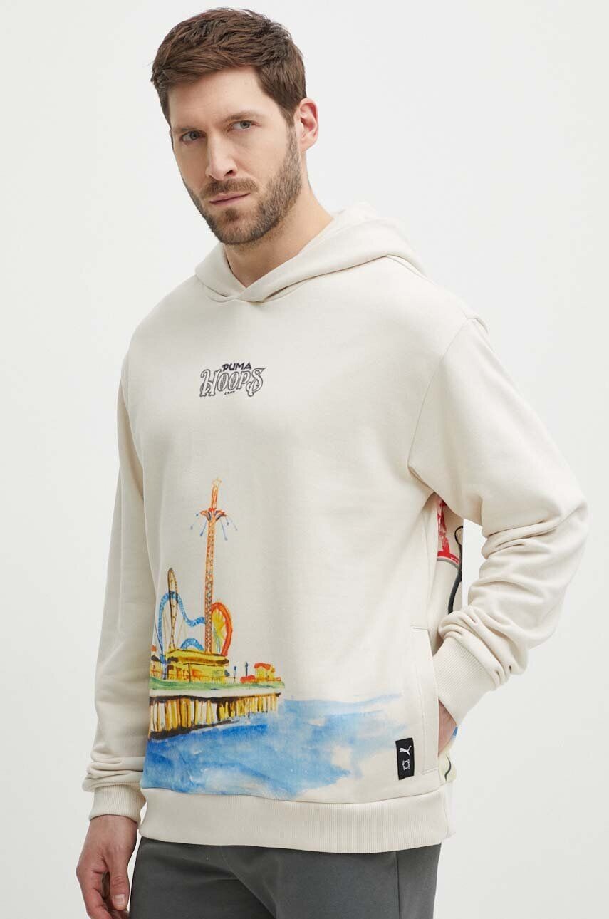 

Хлопковая толстовка Puma, бежевый