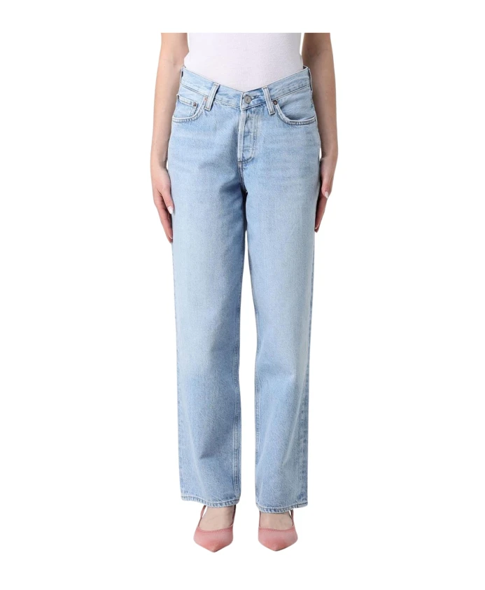 

Светло-Голубые джинсы с высокой талией Agolde, синий