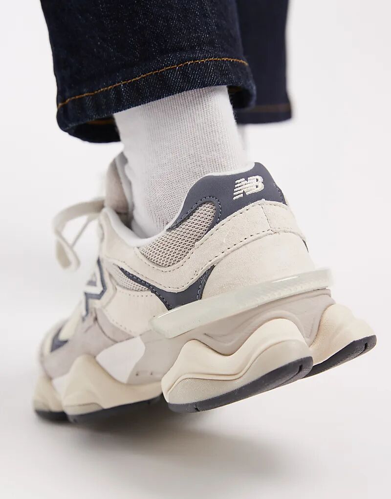 Кроссовки New Balance 9060 серого и темно-синего цветов — фото 3