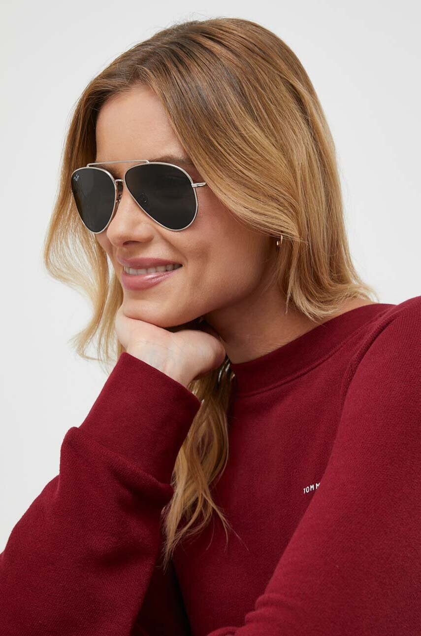 

Солнцезащитные очки LENNY KRAVITZ X AVIATOR REVERSE Ray-Ban, серый