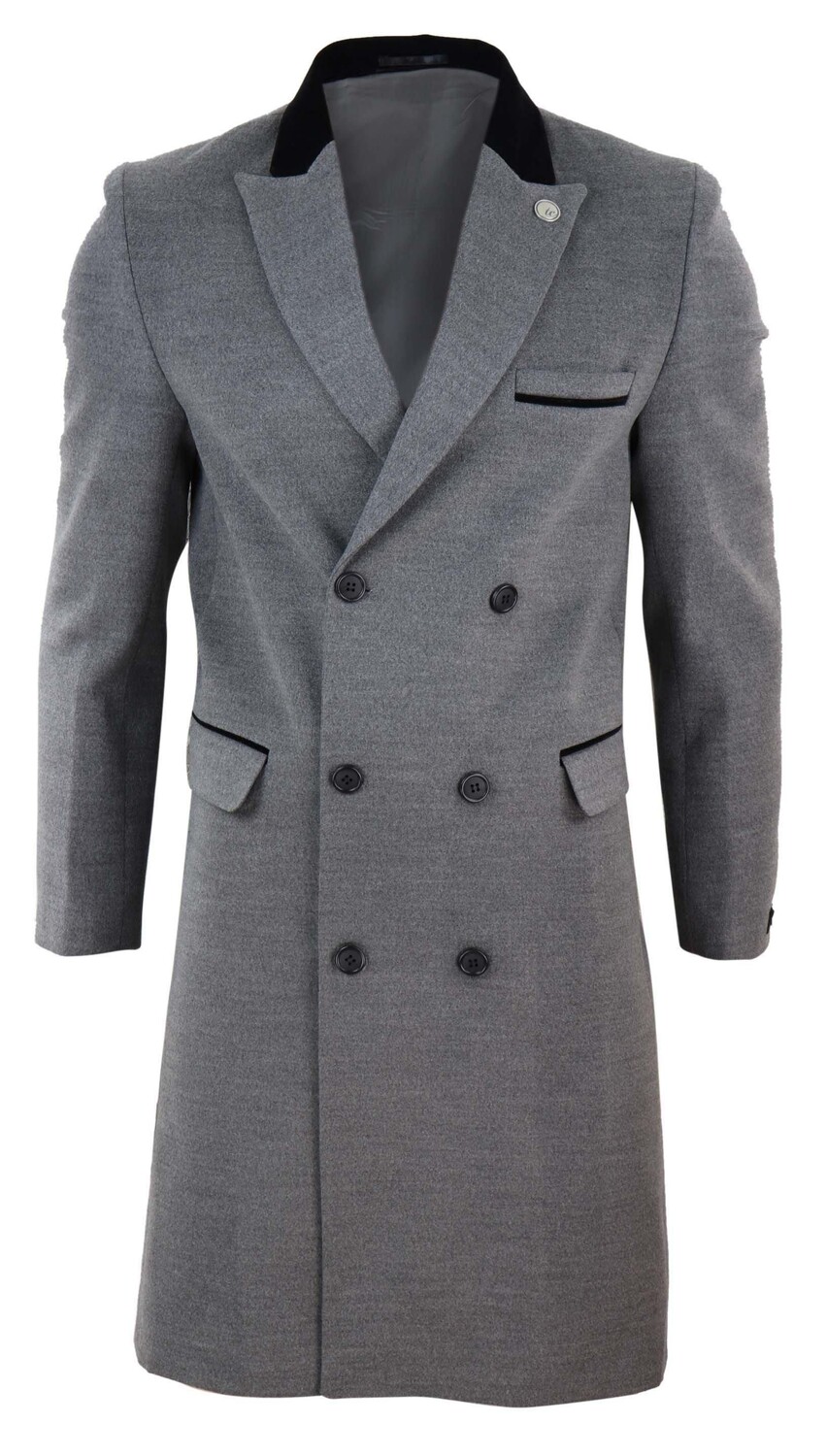 

Пальто двубортное TruClothing, серый