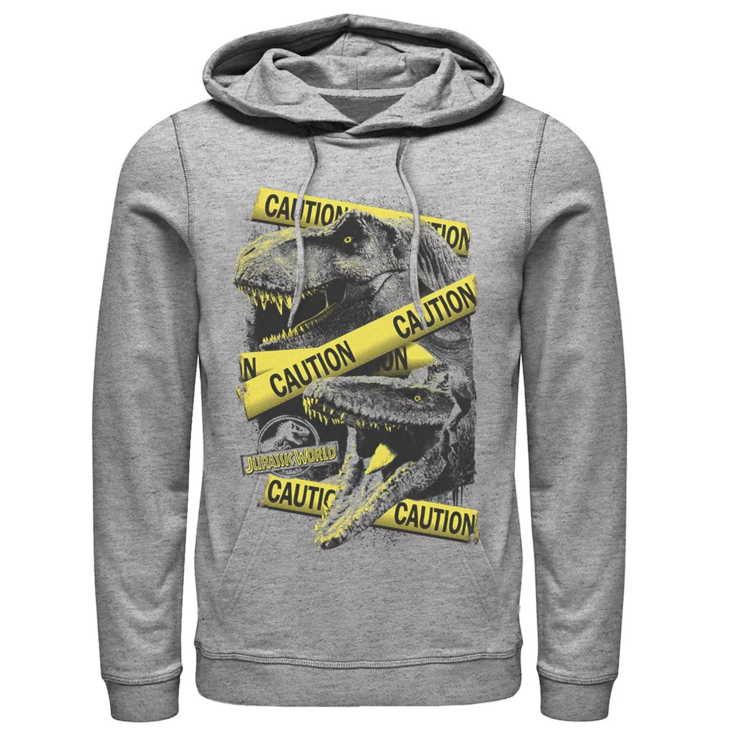 

Мужская толстовка с капюшоном Jurassic World Two Dinosaur Caution Splatter Licensed Character