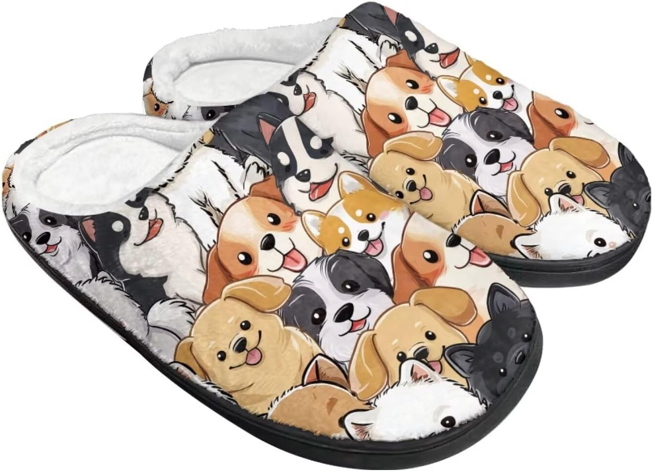 

Тапочки Tomeusey для женщин - домашние и хлопковые тапочки с противоскользящей подошвой, подарок для женщин и мужчин, Cartoon Dog