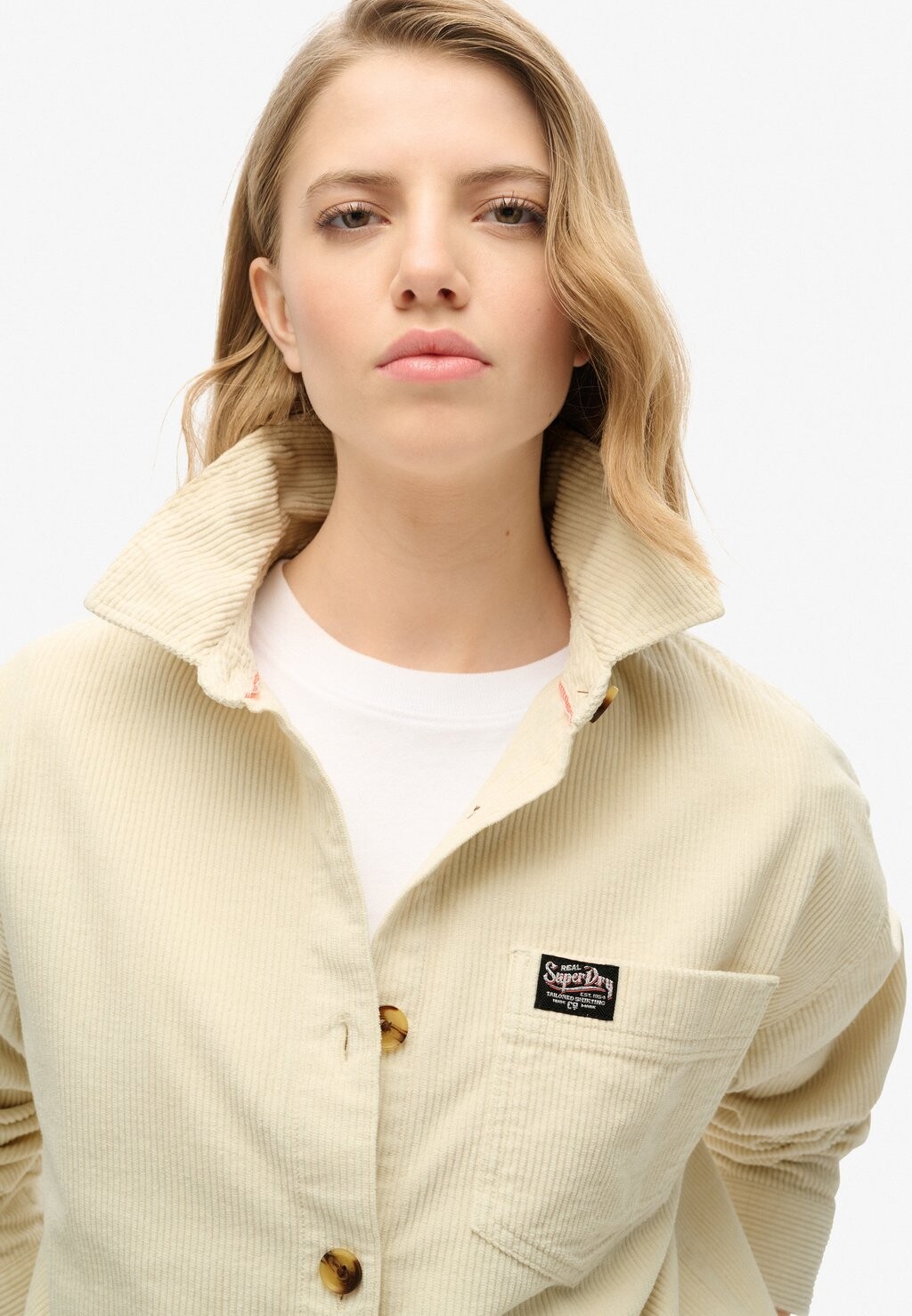 

Блузка на пуговицах CHUNKY Superdry, цвет Mottled Beige